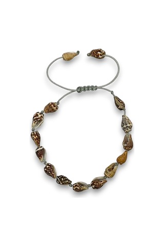 Gerçek Deniz Kabuklarından Bileklik Makrome Ayarlı 326-6 Çok Renkli