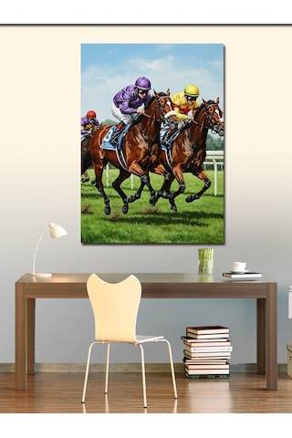 Kanvas Tablo At Yarışı Sahnesi 70cmx100cm