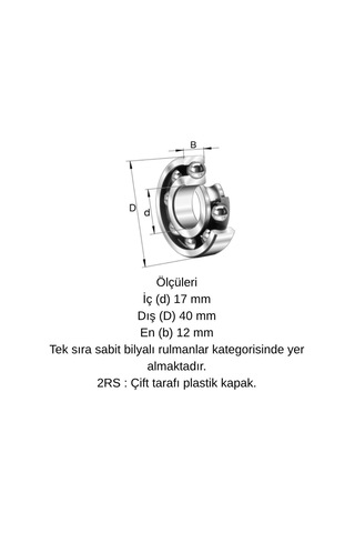 Ors 6203 2rs G100 C3 Bilya 17x40x12