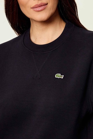 Lacoste Women's Relaxed Fit Crew Neck Cotton Sweatshirt Kadın Rahat Kesim Sweatshirt Lacivert Lacivert