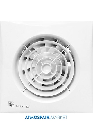 Silent - 200 Crz 125 'Lik Sessiz. Timer 'Lı Banyo Fanı