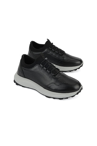Ziya, Erkek Hakiki Deri Sneaker 161423z521 Siyah 161423z521 000