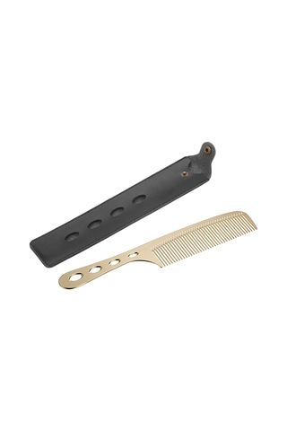 Vkemall Altın Paslanmaz Çelik Saç Tarzı, Uzun Ergonomik Kollü Profesyonel Salonda Kullanıma Uygun, Saç Telli Masaj Ve Büyümeyi Teşvik Eden Dayanıklı Saç Tarı