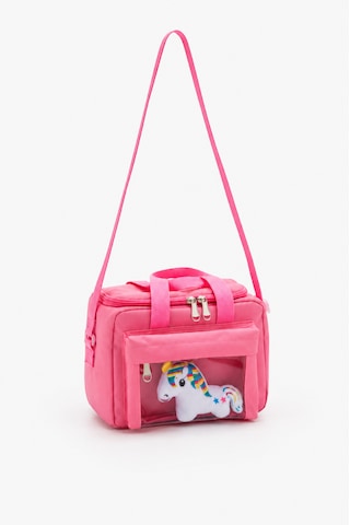 Quovo Kawaii Kore Tarzı Aksesuar Hediyeli Termal Beslenme Çantası Özel Tasarım Kız,erkek Pembe