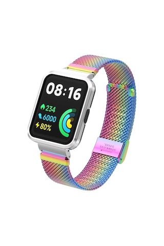 Xiaomi Redmi Watch 2 Lite Uyumlu Krd-66 Metal Mkst Kordon-colorful