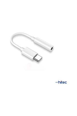 Schitec Usb-c To Headphone Jack Apple Uyumlu iPhone 15 Dönüştürücü Adaptör Beyaz Uc11