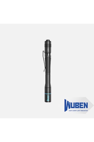 Wuben E19 Profesyonel Kalem Tipi El Feneri - 200 Lümen, Yüksek Crı Nichia Led, Ip68 Su Geçirmez Siyah
