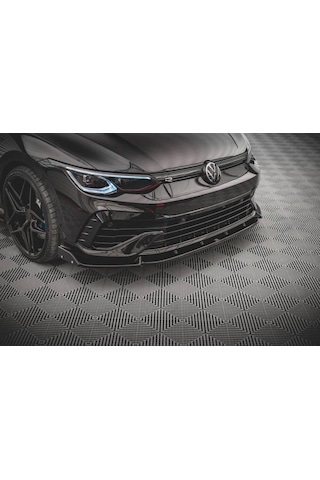 Autogp Vw Golf 8 Ön Tampon Altı Lip Rline 3 Parça Pianoblack