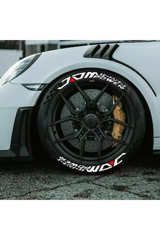Jdm Power Motosiklet & Araç Oto Lastik Yazısı Sticker Arma 4 Adet 2.5 Cm Uyumlu