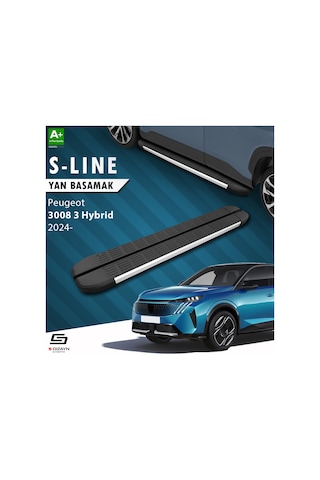 S-dizayn Peugeot 3008 3 Hybrid S-line Aluminyum Yan Basamak 183 Cm 2024 Üzeri A+ Kalite