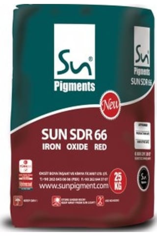 Demir Oksit Sun Sdr 66 Kırmızı (25 Kg Paket)