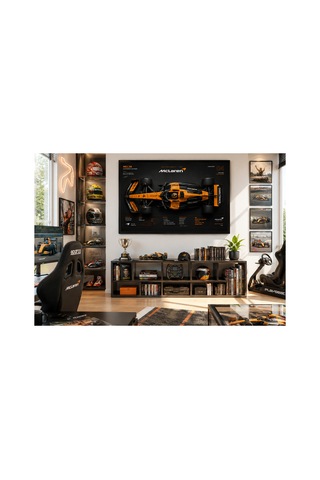 Mclaren Mcl38 Formula 1 Özel Tasarım Çerçeveli Poster