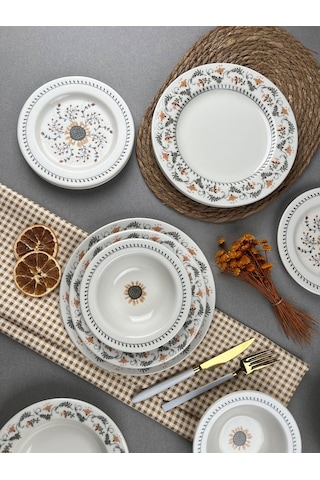 Porser Sunflower Yemek Takımı 6 Kişilik 24 Parça Bns24ykprs1061 Çok Renkli