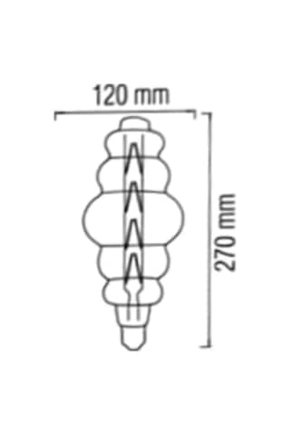 Horoz 001-053-0008 Origami Büyük Led Rustik Ampul Amber 8w