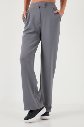 Lela Regular Fit Yüksek Bel Bol Paça Bayan Pantolon 5861279 Gri