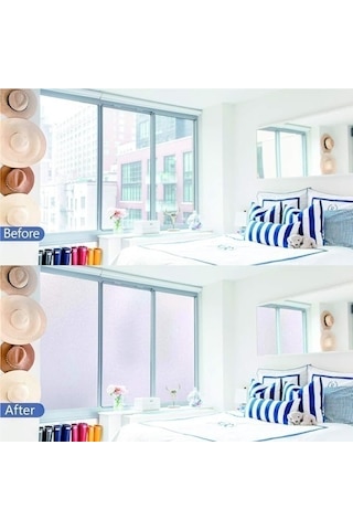 2 Metre X 60 Cm. Uv Engelleyici Buzlu Cam Filmi