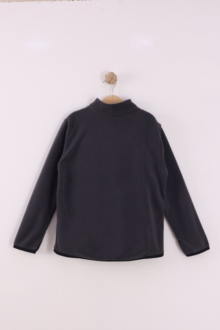 Monox Çocuk Unisex Parmak Geçmeli Polar Ceket Füme