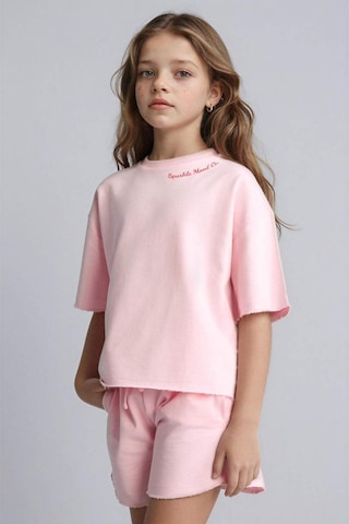 Defacto Sweatshirt Kumaşı 2li Takım Kız Çocuk H5745a826smpn186 Pembe-pn186