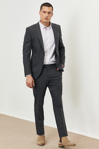 AC&Co / Altınyıldız Classics Altınyıldız Slim Fit Dar Kesim Mono Yaka Kareli Gri Takım Elbise 4a3023100042 001