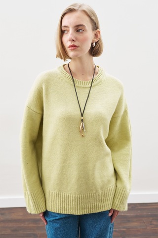 Chunky Oversıze Kazak Lıme Lime