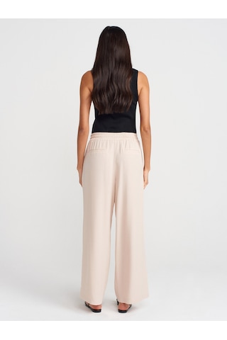 Dilvin 71623 Geniş Paça Pantolon-bej Bej