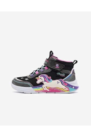 Skechers Unıcorn Chaser Büyük Kız Çocuk Siyah Işıklı Bot 303302l Bkmt Siyah