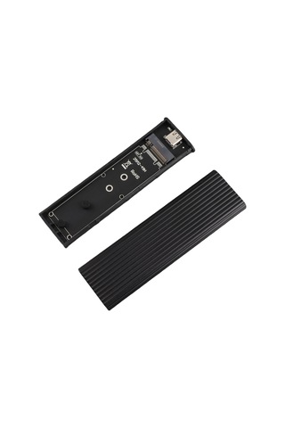 Vkemall M.2 Ngff Sata Ssd Kutusu, Usb 3.1 Type-c, Alüminyum Kasa, Uasp Hızlandırma, Araçsız Kurulum, Siyah