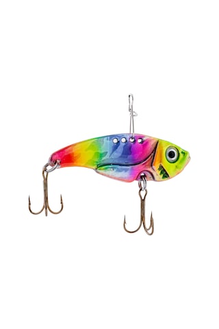 Vibrasyon Yem - Lrf/spin Jig - Fishack Vibrax - 15g 55mm - Rainbow Fury - Uv Boyalı