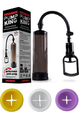 Truva Shop Dreambox King Box Süper Vakum 20 Cm Penis Pompası + 3 Renk Silikon Başlık