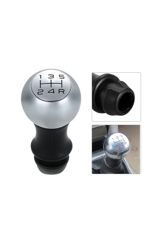 Kangvka Peugeot İçin Manuel 5 Vitesli Krom Kaplama Vites Çubuğu Kafa 307, 308, 408, 2008, 206, 207, 208, 301, 3008 Uyumlu Gümüş