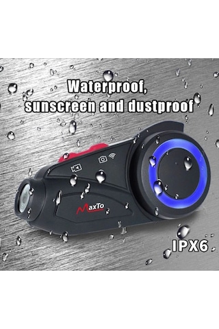 Maxto M3S 2k Hd 1440P Kameralı Intercom Motosiklet Kask Intercom