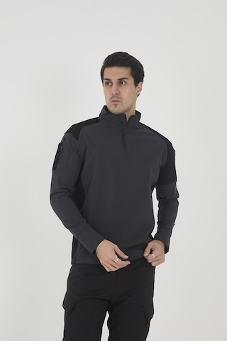 Camp Scoutland Camp138 Outdoor Tactical Su iticili Erkek Antrasit-Siyah Taktik Sweatshirt Antrasit