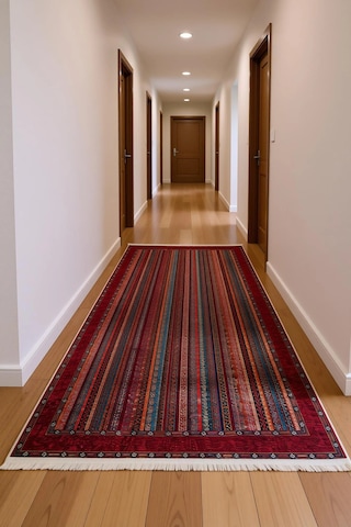 Blghome Renkli Modern Halı Dekoratif Kilim Kırmızı