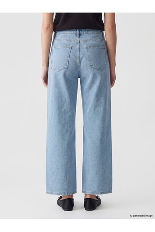 Lcw Modest İndigo Barrel Fit Kadın Jean Pantolon