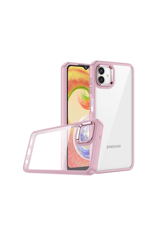Zore Galaxy Uyumlu A04e Kılıf Flora Kapak - Rose Gold Rose Gold