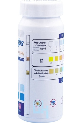 Pazly 50 Adet Havuz Spor Salonu Su Kalitesi Test Stripleri Ph Klor Brom Alkali Ölçümü