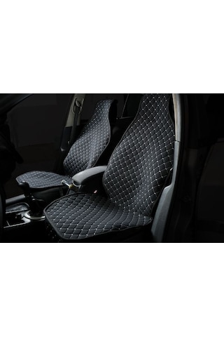 Oto Koltuk Minderi Terletmez 3'lü Set Siyah Gri Cepli