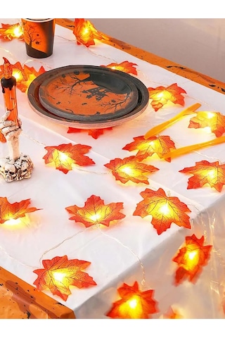 1 Adet Akçaağaç Yaprağı Dize Işıkları 10/20/30/40 Led Işıkları 1 Adet