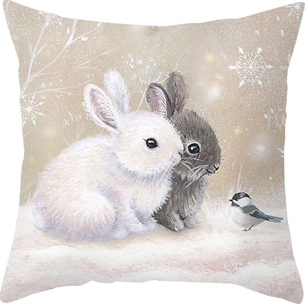 Hombey Noel Temalı Dijital Baskılı Kayısı Derisi Yastık Kılıfı 45x45cm Yastık İçi Yok Tekli Paket Tpr478-9 Diğer