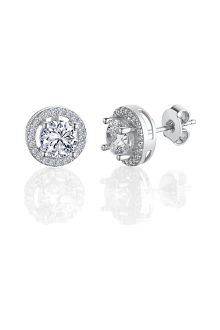 1.50 Karat Effective Diamond Büyülü Işıltı Tektaş Gümüş Küpe