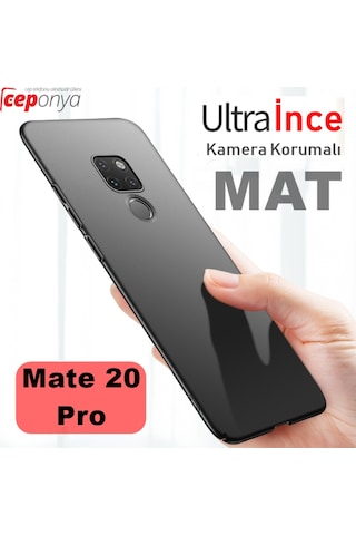 Huawei Mate 20 Pro Mat Kamera Korumali Kaliteli Soft Kilif 295086496 - Kampanya-Renk / Ekrani Full Kaplayan Cam Siyah(+45 Tl)-Siyah