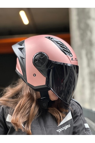 Ls2 Aırflow 2 Rose Gold Kask Siyah Vizör Spoiler Rose Gold