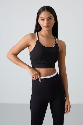Tommylife Siyah Esnek Standart Fit Performans Kadın Tayt Takım - 95333