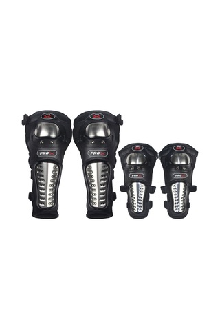 Neevoyu Motor Kollu Ve Dizlik 4'lü Set - Çelik Kaplama, Ayarlanabilir Kayışlı, Offroad Ve Bisiklet Sporları İçin Tüm Mevsim Korumalı Altyapı