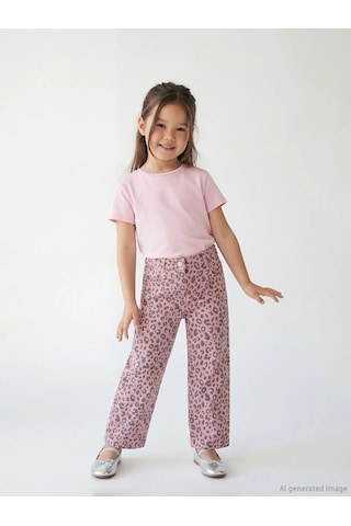 Lc Waikiki Pembe Standart Kalıp Kız Çocuk Gabardin Pantolon
