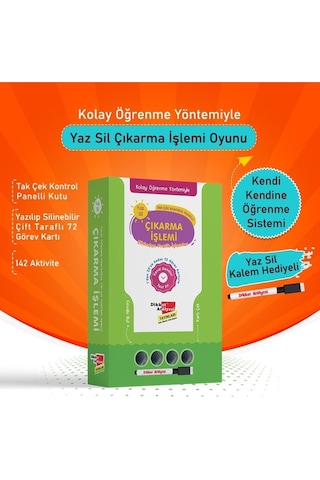 Kolay Öğrenme Yöntemiyle Yaz Sil Çıkarma İşlemi - Dikkat Atölyesi Yayınları