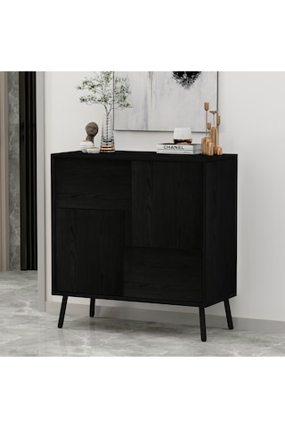 Darien Ç001 Çok Amaçlı Dolap Ahşap Siyah