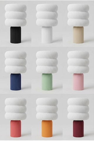 Soho Model - Led Abajur - Masa Lambası - Usb 5v İle Çalışır - Slim Led Aydınlatması Dahildir - Dekoratif Lamba - Renk Seçenekli Çok Renkli