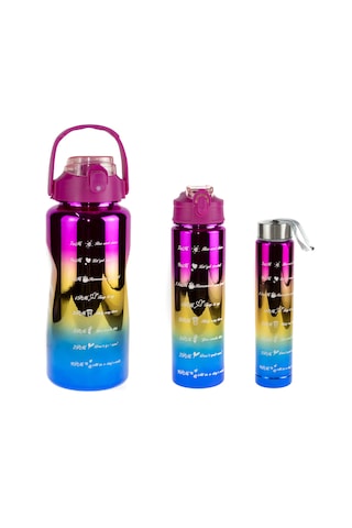 Matara Üçlü Set 2000 Ml 900 Ml 500 Ml Neon Pembe
