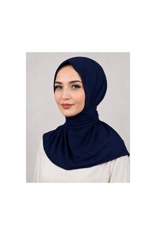 Unika Boutique Çıtçıtlı Bağlamalı Tesettür Pratik Şal Deniz Havuz Için Uygundur Lacivert